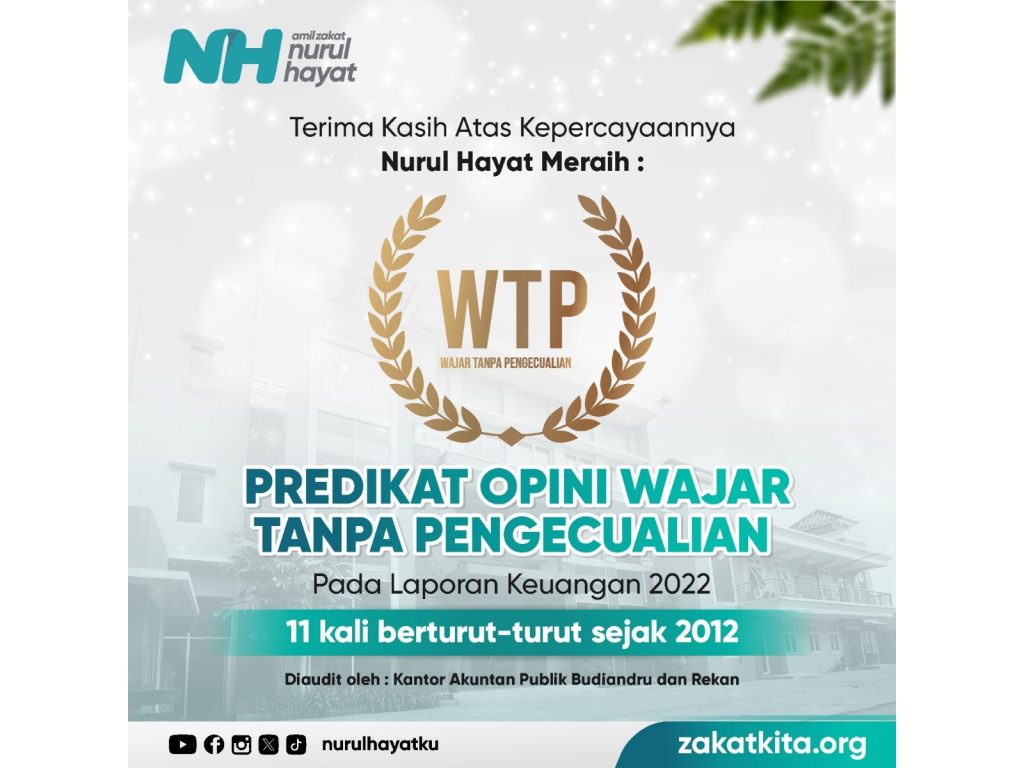 Alhamdulillah, Nurul Hayat Kembali Menjadi Lembaga Syariah WTP