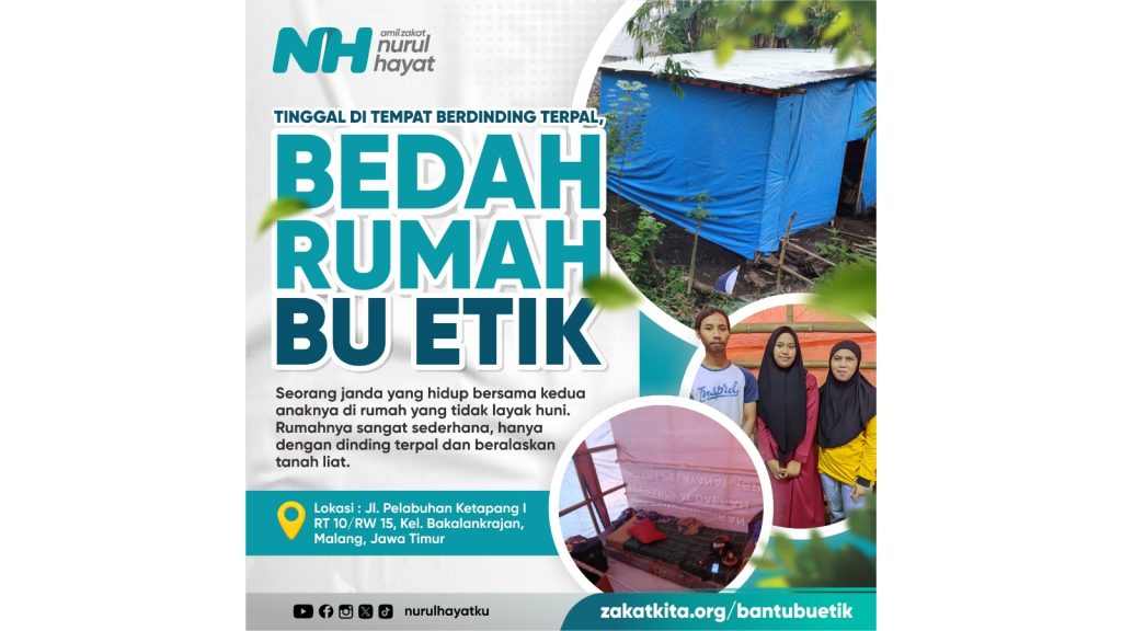 Berdinding Terpal, Bantu Bedah Rumah Bu Etik