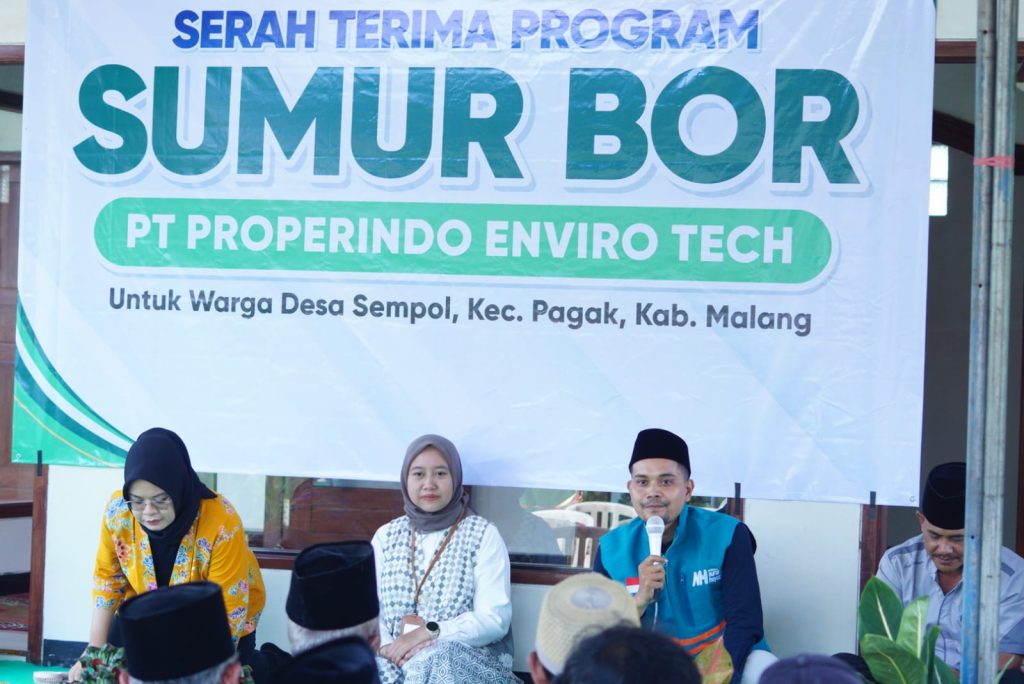 PT. Properindo Enviro Tech Berkolaborasi dengan LAZ Nurul Hayat Resmikan Sumur Bor dan Tandon Air untuk Warga Desa Sempol Kecamatan Pagak Kabupaten Malang