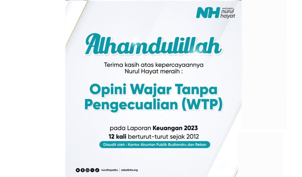 Nurul Hayat Kembali Menjadi Lembaga Syariah WTP untuk ke-12 Kalinya