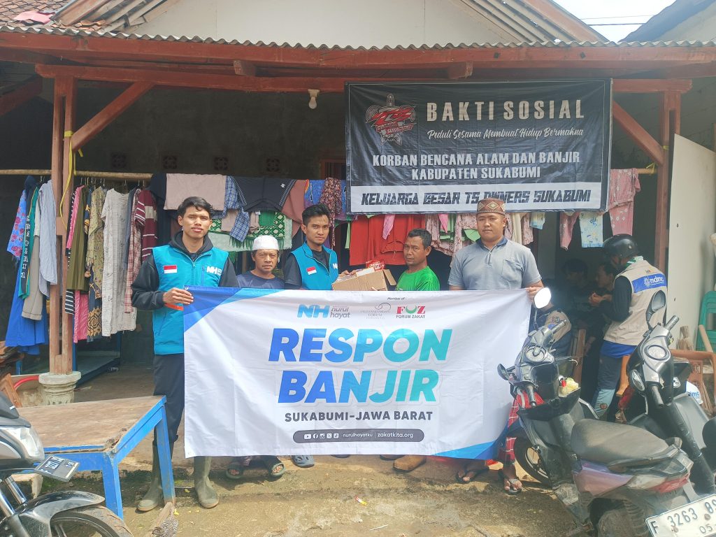 Relawan Nurul Hayat Membersamai Penyintas Banjir, Tanah Longsor dan Angin kencang di Kabupaten Sukabumi