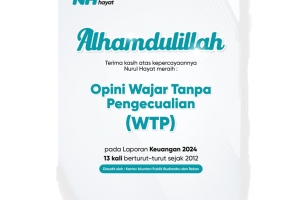 Alhamdulillah, Nurul Hayat Meraih Predikat Lembaga Syariah WTP 13 Kali Berturut-turut